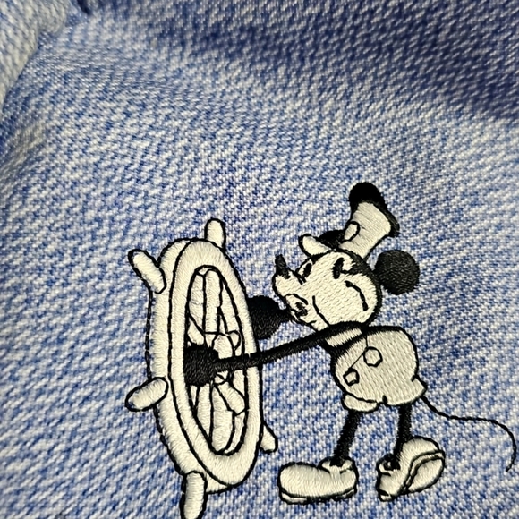 DISNEY Blue Backpack with Embrodered Mickey Character Patches - Picture 2 of 15